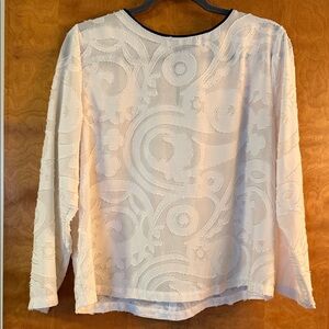LOFT White Textured Women's Blouse